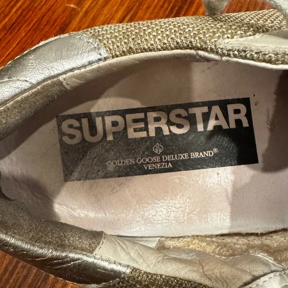 Golden Goose Silver and Black Woven Sneakers - Picture 7 of 7